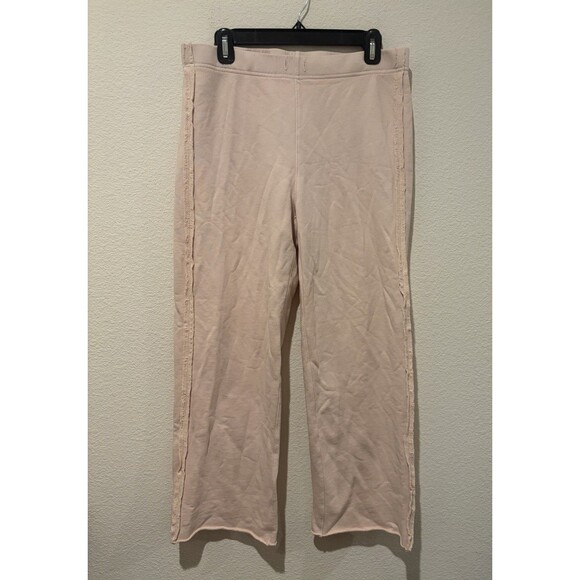 EUC Frank & Eileen Straight Leg Raw Hem Cotton Sweatpant Women Medium Pale Pink - Picture 1 of 11